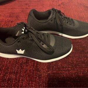 Black Brunswick Bowling Shoes with White Soles